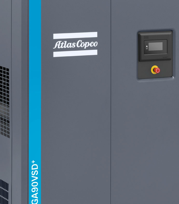 Öl eingespritzter Schrauben-Atlas Copco VSD plus Gewicht 2 GA 45 VSD+ 45kw 860kg