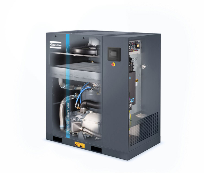 Copco-Schrauben-Luftkompressor 75KW Atlas GA7 VSD ölen eingespritzte Art - 2