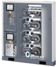 Atlas 22kw Copco-Wasser spritzte Schrauben-Kompressoren AQ 22 VSD ölfreie 2 ein