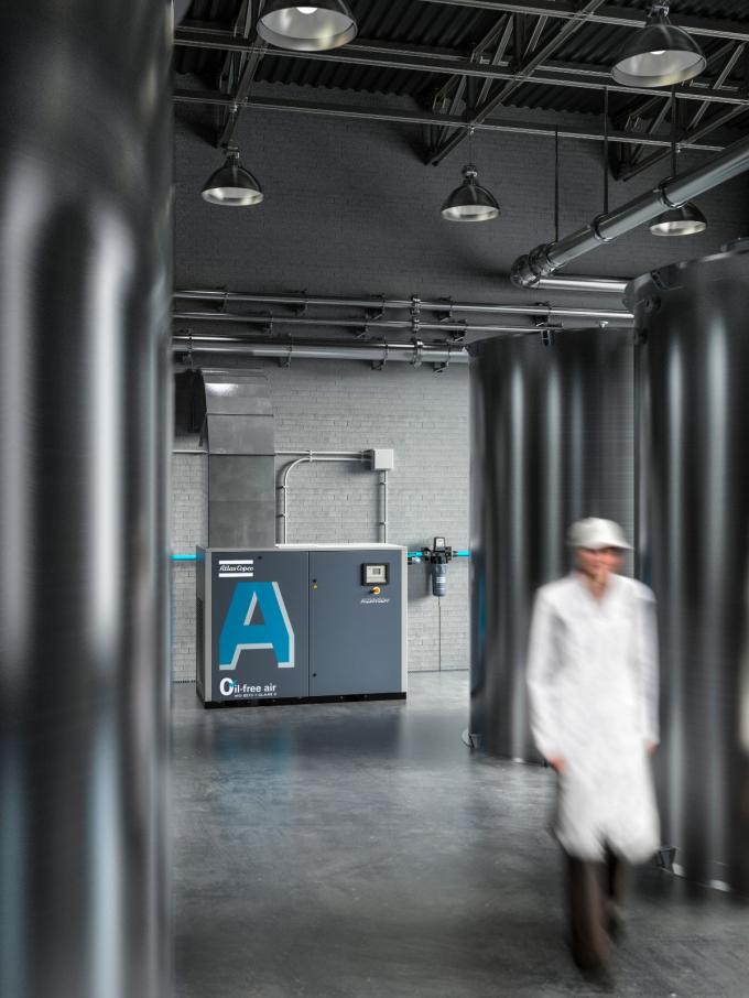 Atlas 30kw Copco ölfreier Geräuschpegel 1 des Schrauben-Luftkompressor-AQ-30 VSD 72dB